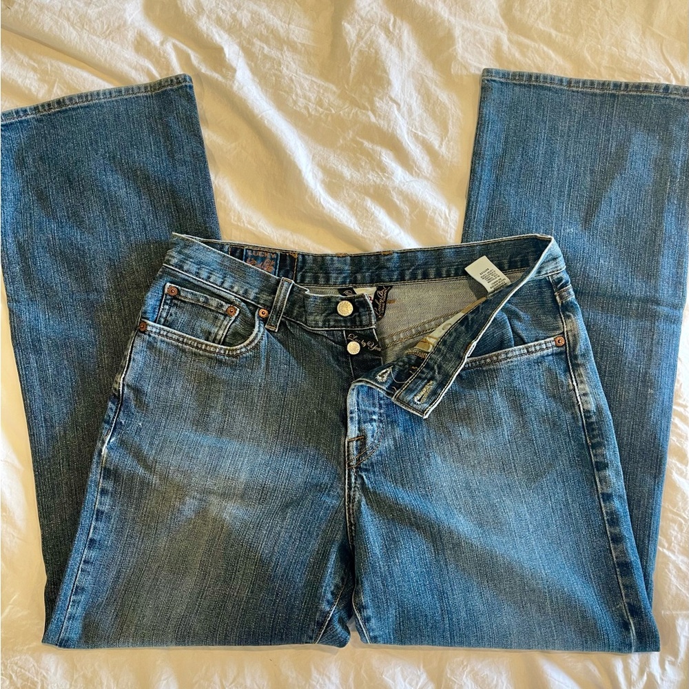 LUCKY YOU vintage Lucky Brand Button Front Jeans 33x30 Straight Leg